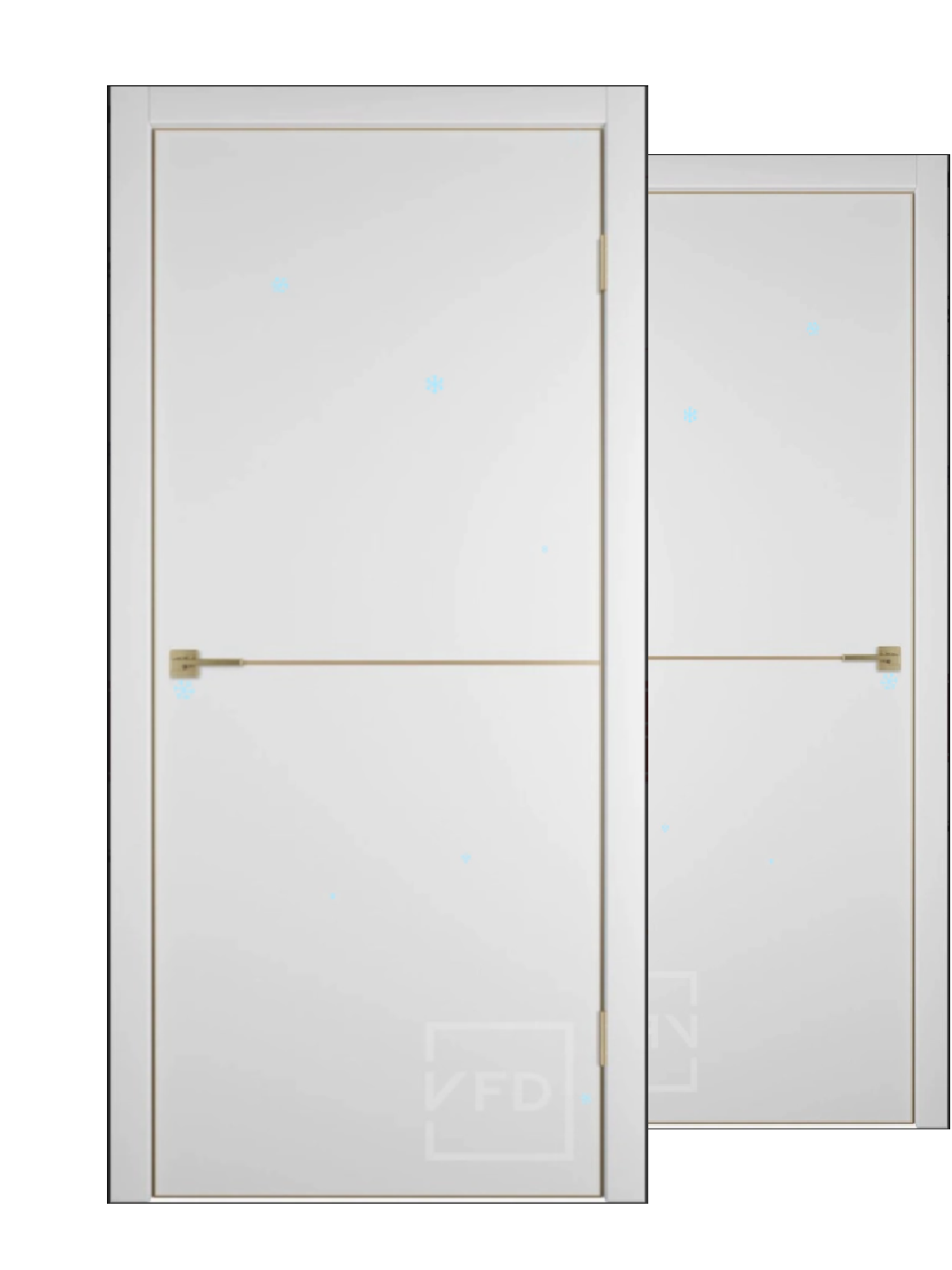 Дверь межкомнатная Urban 1 Emalex ice 4-xGE Gold mould купить в Калининграде